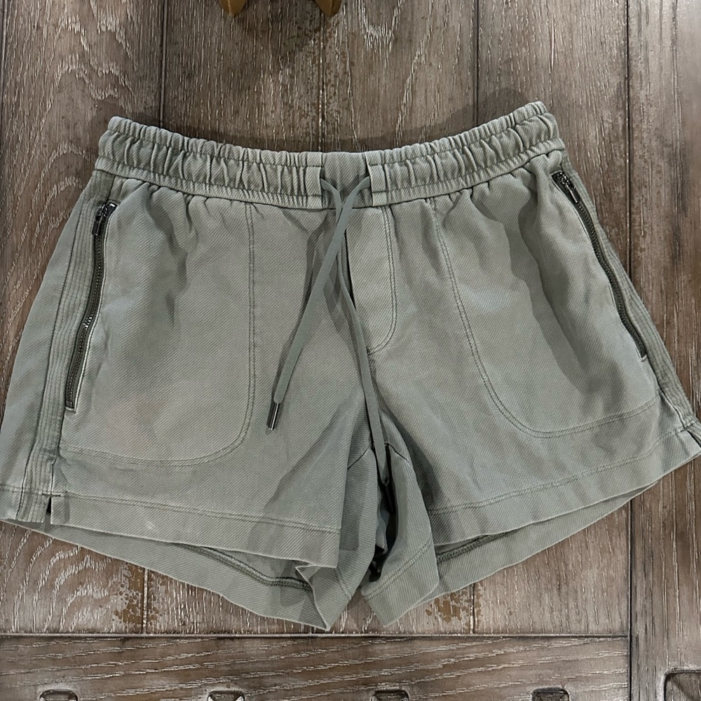 Athleta Sage Green Athletic Shorts - Picture 1 of 8